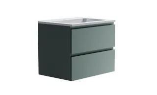 Тумба с раковиной Astra-Form Альфа 03060004ncss3005-b80g+04010006 70 см зелёный матовый